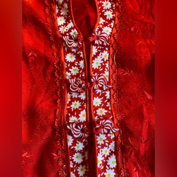 Traditional Red Silk 2 Piece Chinese New Year Suit - 12 Months - Picture 3 of 6